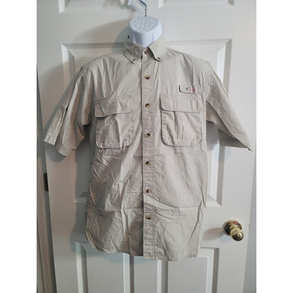 World Wide Sportsman Short Sleeve Tan Fishing shirt size‎ Small